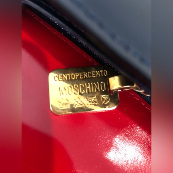 Rare Vintage Franco Moschino Era Bag Purse Red Black Heart Crossbody 80s 90s - Picture 12 of 16